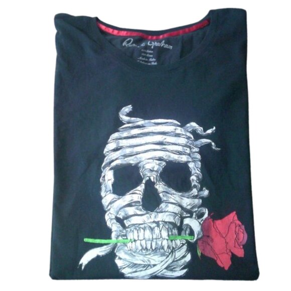 Robert Graham Tshirt with Skull Design and Rose Size 4XL Big&tall DXL - Picture 7 of 9